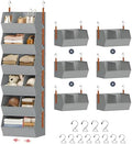 Hanging Closet Organizer Extra Large, Clothes Hanging Shelves for Closet with Divider, Collapsible Closet Storage System, Fabric Storage Bins for Home, Dorm, Rv, Sweaters, Handbags, Underwear, Sock by DiMJ