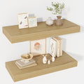 Acovy 24 Inch Floating Shelves, 12" Deep Floating Shelf Wall Mounted, 24" Wall Shelves, Rustic Deep Bookshelf, Extra Deeper & Thicker Display Shelves for Bedroom, Living Room, Oak, Set of 2 by Acovy