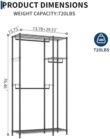Garvee Heavy Duty Clothes Rack with Cover - Image 2
