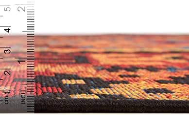 Unique Loom Outdoor Tribal Collection Area Rug - Tortuguero (5' 4" Square, Multi/ Blue) - Image 4