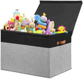 Large Toy Storage Box with Lid, Toy Chest Bin Boxes Basket with Dividers by Gowee