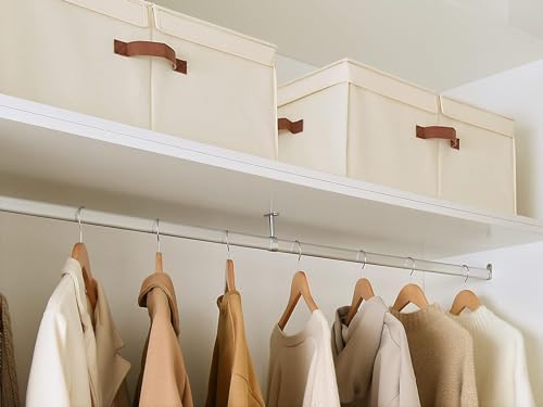 StorageWorks Large Decorative Storage Boxes with Lids, Oatmeal Beige - Image 5