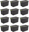 Sterilite Latching Tuff1 Tote Containers w/Lids, 30 Gallon, 12-Pack by Sterilite