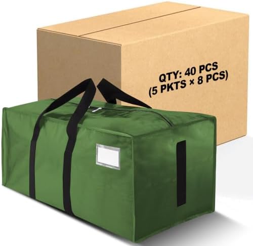 HOMESURE Supports 200lbs Heavy Duty Moving Bags - Strong Zipper & Wrap-Around Handles - Water-Resistant Storage Totes, Durable Alternative to Moving Boxes - 40 Pack - Olive Green by testVendor01-gamma
