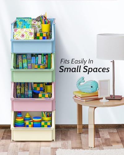 Skywin Stackable Storage Bins Open Front for Pantry Storage, 4 Pack - Multi - Image 5