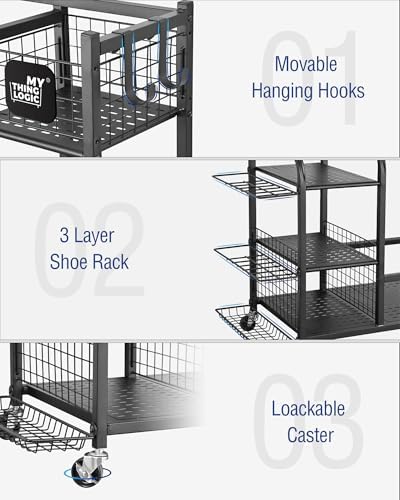 Mythinglogic Golf Bag Storage Organizer for Garage, Multiple Capacities - Image 4