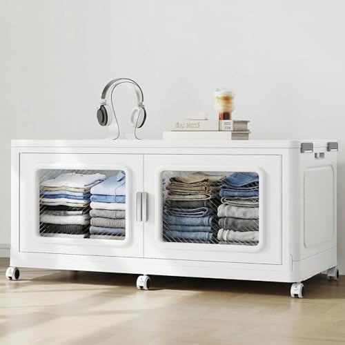 BROVIEW 300 Qt/75 Gal Stackable Storage Bins with Lids, 1 Pack, White by BROVIEW-EnjoytheArtofLife