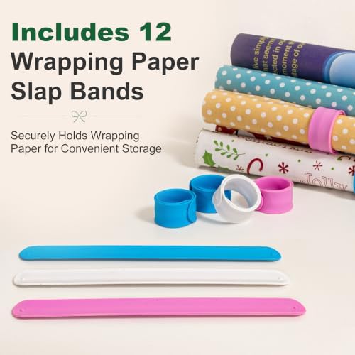 Aquzee Wrapping Paper Storage Organizer, Blueprint Holder, 6 Adjustable Rod - Image 5