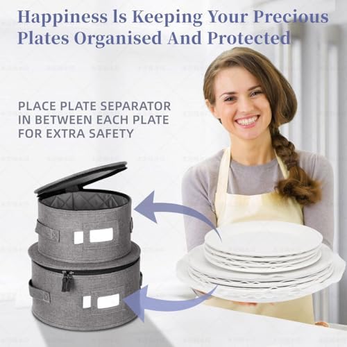 LUXULA China Storage Containers for 12 Place Setting with Two Plate Bags - Image 5