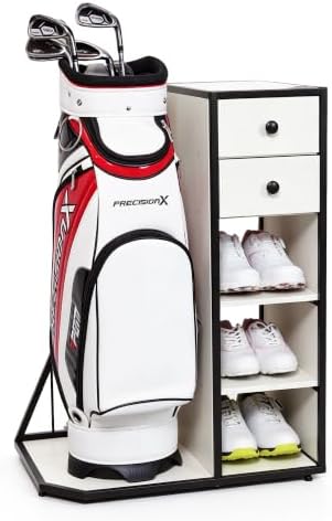 Mythinglogic Furniture-Style Golf Bag Organizer with Drawers and Shelves by Mythinglogic