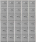 Storage Bins, 11 Inch Fabric Storage Cubes, Collapsible Cube Storage Box, Fabric Closet Organizers with Handle for Home, Office, Cabinet, Closets, Bedroom, Living Room, Grey, 30 Set by Unknown