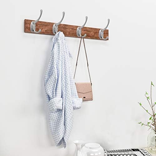 IBosins 32 Pack Silvery Double Coat Hooks Wall Mounted with 64 Screws - Image 7