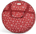 Covermates Wreath Storage Bag, 24" Diameter x 7" H, Red Snowflake by Covermates