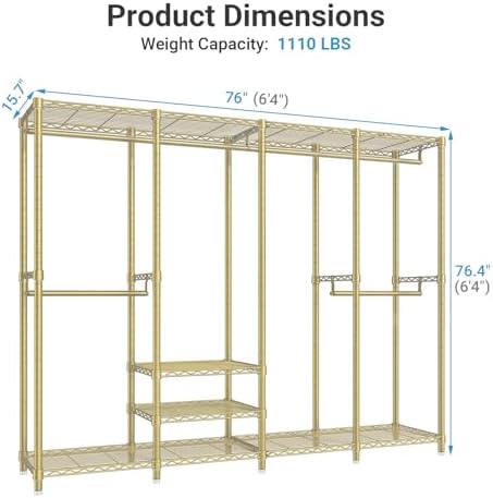 VIPEK V40 Heavy Duty Clothes Rack, Modular Closet System Clothing Rack - Image 4