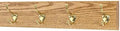 PegandRail Oak Wall Mounted Coat Rack with Solid Brass Hooks 4.5" Ultra Wide (Golden Oak, 20" x 4.5" with 4 Hooks) by PEG+AND+RAIL