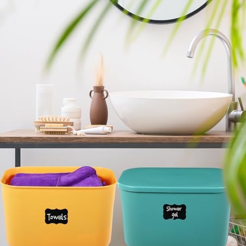 Tanlade 8 Pcs Colorful Plastic Storage Bins for Shelf, 10 x 7 x 6 In - Image 6
