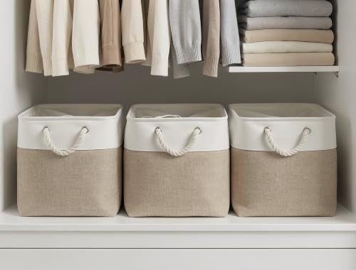 16x12x12 In Foldable Fabric Large Storage Bins with Handle 3 Pack - Image 3