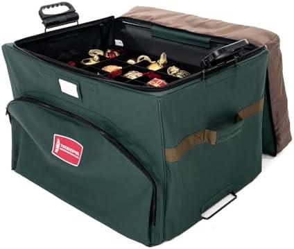 Christmas Ornament Storage Box, 72 (4") Ornaments Plus Extra Top Pocket - Image 2