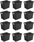 Sterilite Stacker Tote with Latching Lids for Garage, 7.5 Gallon, 12-Pack by Sterilite