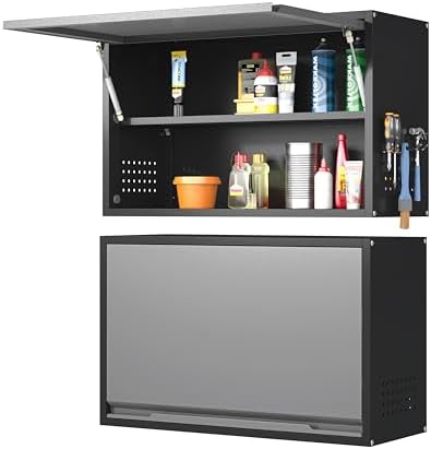 Coolsun Garage Wall Cabinet with Up-Flip Door, 19.7" H Metal Wall Cabinet by MetalCabinet