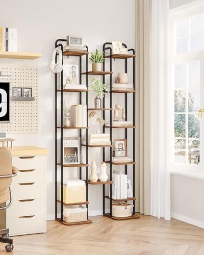 Hzuaneri 10 Tiers Vertical Shoe Rack, Tall Shoe Shelf with 2 Hooks - Image 6
