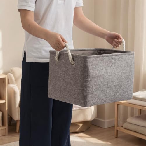 15x11x10 In Foldable Fabric Large Storage Bins with Handle 6 Pack - Image 5