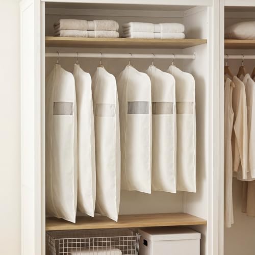 Aliceset 6 Pcs 40 Inches 50 Inches Cotton Garment Bags for Hanging Clothes - Image 5