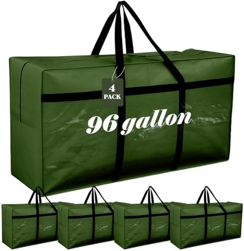 4 Pcs 96 Gallon Extra Large Moving Bags Heavy Duty Storage Bag by Clysee