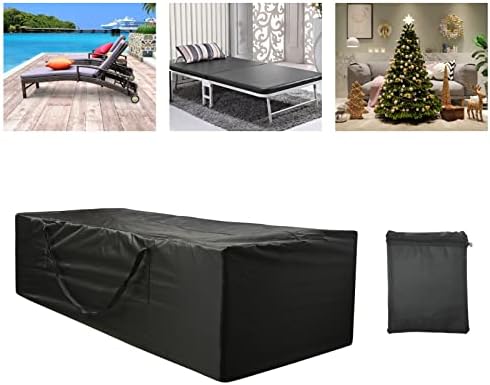 Outdoor Cushion Storage Bag 2 PCS, 68" Outdoor Pillow Storage with 2 Handles, Extra Large Opening Waterproof Zippered Patio Cushion Storage Bag XL - Image 4