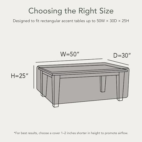 Covermates Elite Rect. Table Cover – 300D Polyester, 50Wx30Dx25H, Khaki - Image 2