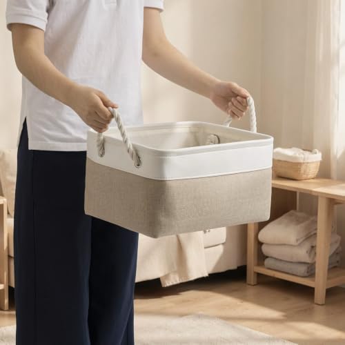13.8x9.8x6.7 Inch Fabric Small Storage Bins with Handles 6 Pack - Image 5