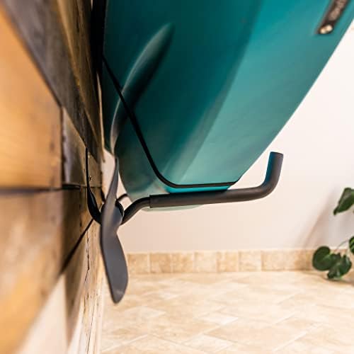 StoreYourBoard Roanoke Kayak Storage Rack, Holds 100 lbs, Kayak Wall Mount Hooks, Kayak Rack for Garage, Space Efficient Indoor Kayak Holder, Solid Steel, Protective Padding - Image 6