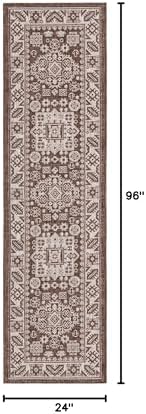 Rugs.com - Outdoor Aztec Rug – 8 Ft Runner Brown Indoor/Outdoor Rug – Weather-Resistant Flatweave Runner for Patios, Porches, and Entryways - Image 2