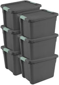 Sterilite Latch Tote Storage with Lids for Home & Office, 12 Gallon, 6-Pack by Sterilite