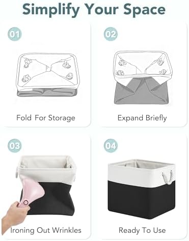 13x15x13 Inch Large Storage Bins with Cotton Rope Handles 6-Pack - Image 6