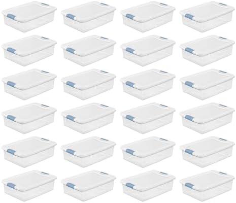Sterilite Latching Box with Lids for Home and Office, 32 Quart, 24-Pack - Image 2