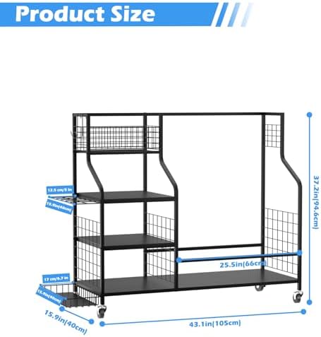 Golf Storage Organizer for Bags, Extra Large Golf Club Racks for Garage Golf Bag Stand Holder for Golf Equipment Accessories - Image 2