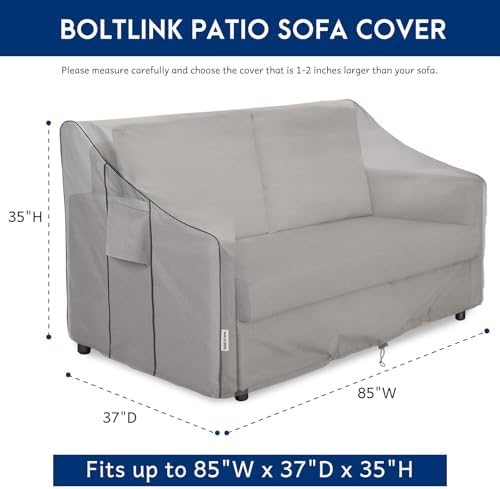 Loveseat Cover Waterproof Heavy Duty, 85x37x35 inch - Image 2
