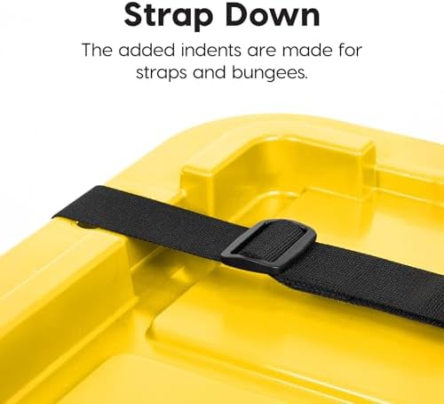 IRIS USA 4-Pack 27 Gal Heavy Duty Storage Tote Bins with Lids, Black/Yellow - Image 6