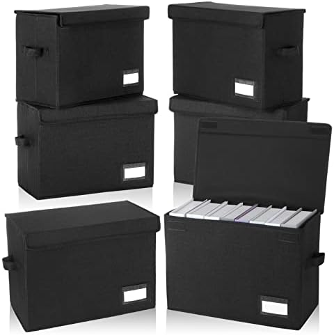 Chuangdi 6 Pcs Comic Book Storage Boxes,Black by Chuangdi