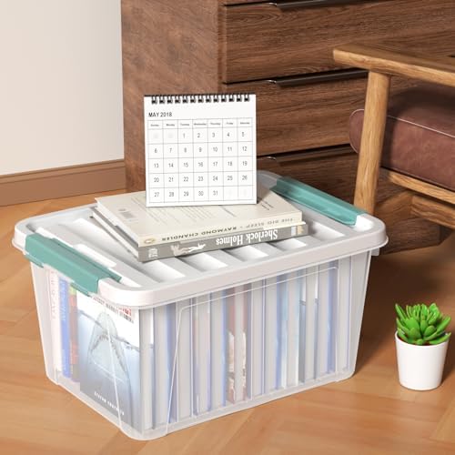 4-Pack 20 Quart Storage Bins with Lid, Clear - Image 6