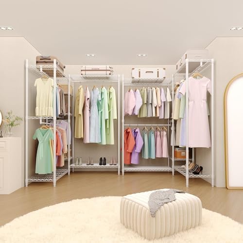 Garvee L-Shaped Clothes Rack Heavy Duty Portable Adjustable Shelves - Image 3