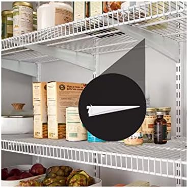 ClosetMaid 2853 ShelfTrack 12-Inch Locking Shelf Bracket, White, Quantity 6 - Image 5