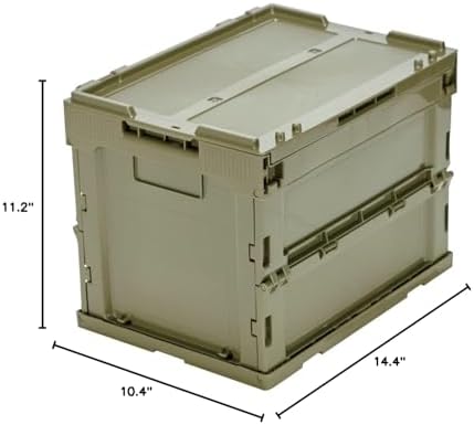 TRUSCO TR-SC20-OD Alpha Folding Container with Lid, 6.3 gal (20 L), OD Color, Storage Box - Image 7