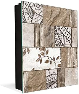 Concept Crystal 50 Keys Cabinet with Decorative Front Panel and Glass White Board KN06: Textures and Tiles 2 Series by ConceptCrystal