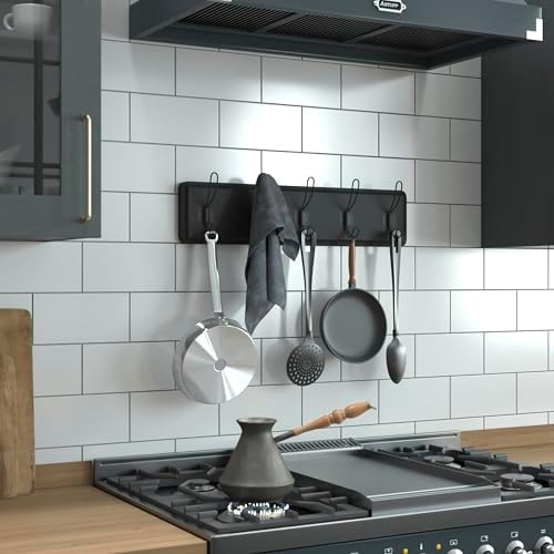 Flash Furniture 24" Wall Mounted Storage Rack, Black - Image 2