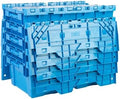 HE HUDSON EXCHANGE 19.6x11.6x7.3” (5 Pack, 3.7 Gallon) Tote with Attached Lid, Blue by HudsonExchange
