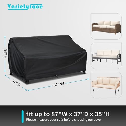 Outdoor Sofa Cover Waterproof, Multi-Size for Large Patio Couch - Image 2
