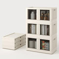 FLEXIMOUNTS 228 QT Stackable Plastic Storage Bins With Lids, Milky White by FLEXIMOUNTS