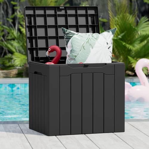 Greesum 31 Gallon Outdoor Storage Box, Black - Image 2
